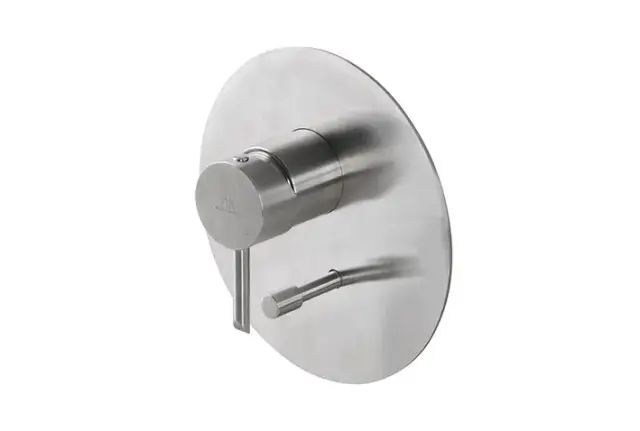 NOKEN ROUND INOX Внешняя часть смесителя для душа, браш. нержавеющая сталь