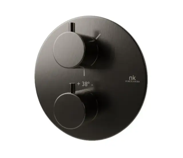 NOKEN ROUND Внешняя часть термостата, браш. титан