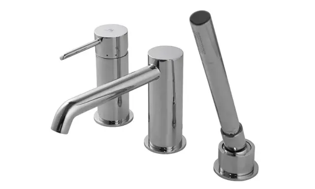 NOKEN ROUND Смеситель на борт ванны на 3 отверстия, хром