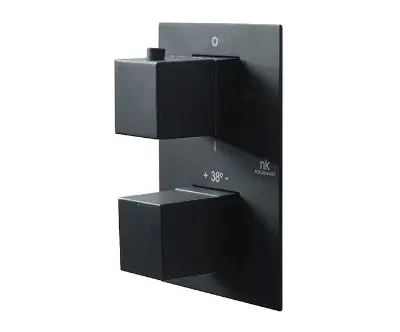 NOKEN SQUARE Наружняя часть термостатического смесителя Smartbox, черный матовый