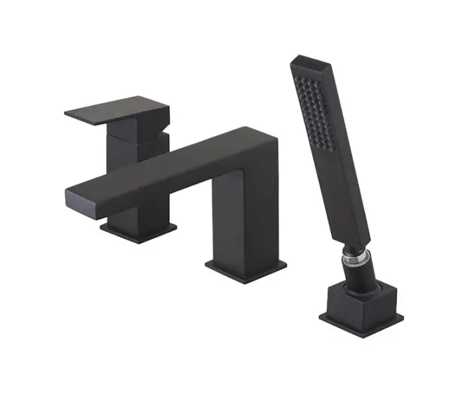 NOKEN SQUARE Внешняя часть смесителя на борт ванны, чёрный