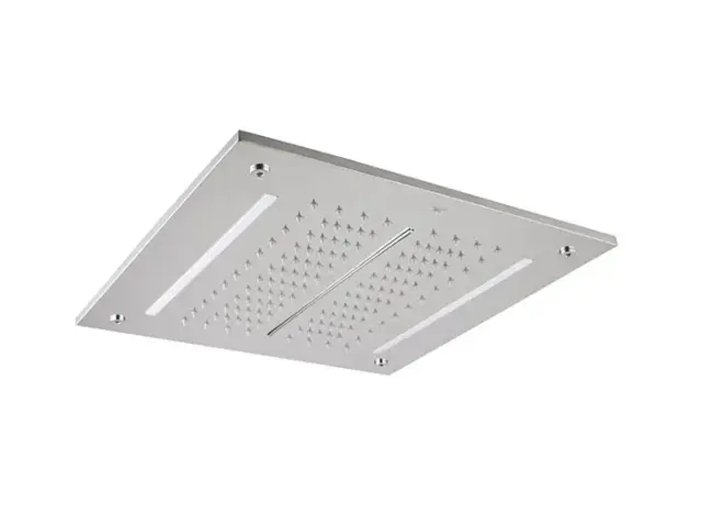 NOKEN SQUARE Верхний душ встраиваемый в потолок 40 см, хромотерапия, 21 и 16 л/мин, хром