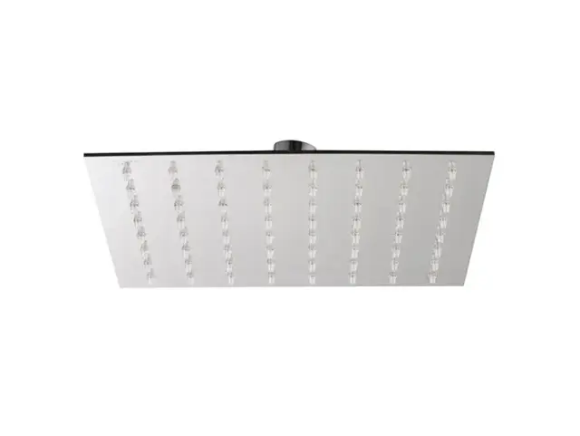 NOKEN SQUARE Верхний душ 20x20 см., с шаровым соединением и защитным клапаном, 9 л/мин, полир. сталь