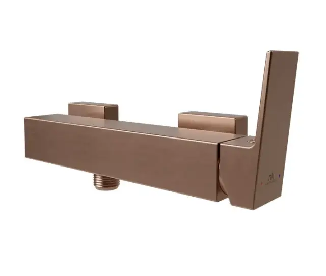 NOKEN SQUARE Смеситель для душа настенный, 18 л/мин, браш. медь