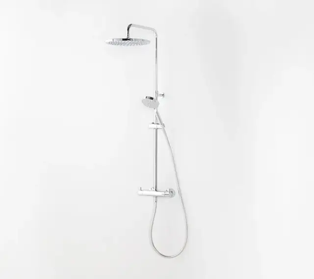 NOKEN TEC ROUND THERMOSTATIC Душевая стойка термостатическая, душ 300 мм, хром