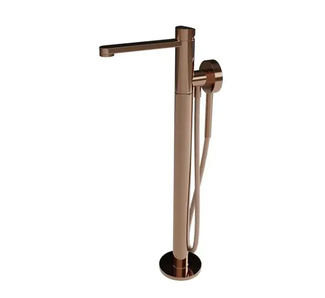 NOKEN TONO Однорычажный напольный смеситель для ванна/душа с магнитным держателем душа, медь