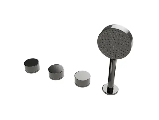 NOKEN TONO Смеситель для ванны с четырмя отверстиями 1/2”, на 2 потребителя, титан