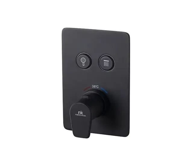 NOKEN TOUCH&FEEL Термостатический смеситель на 2 выхода Project Line, черный