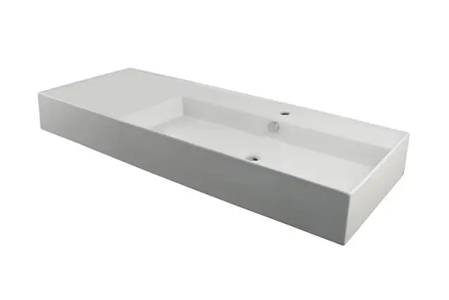 NOKEN ESSENCE C Раковина подвесная с перемещенным углублением направо 120 см, белый матовый