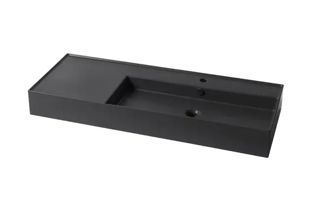 NOKEN ESSENCE C Раковина подвесная с перемещенным углублением направо 120 см, чёрный