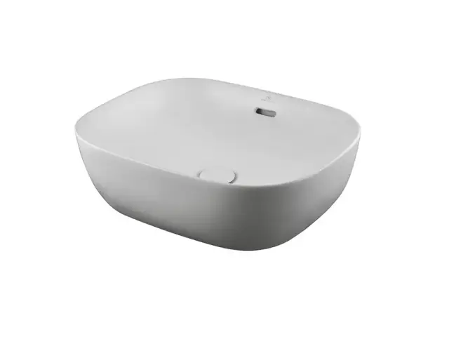 NOKEN SLENDER Раковина 49х40 см для установки на столешницу с переливом, с ДК, белый