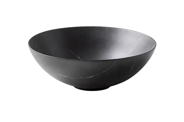 NOKEN SLENDER Раковина на столешницу Ø40 см, БЕЗ перелива, с ДК, marquina stone