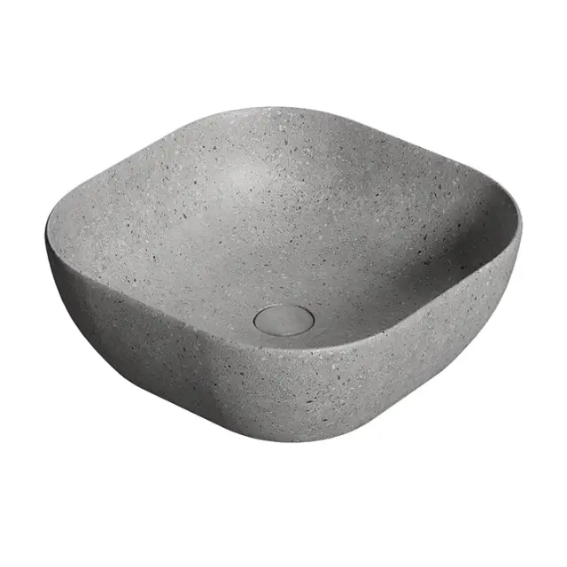 NOKEN SLENDER Раковина на столешницу 41x41 см, БЕЗ перелива, с ДК, acero concrete