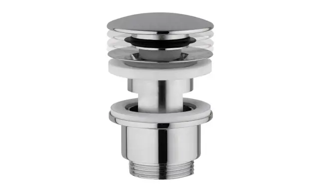 NOKEN Донный клапан (кнопка-клик) с переливом, белый