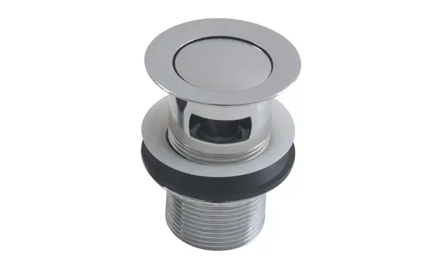 NOKEN Донный клапан (кнопка-клик) с переливом, хром