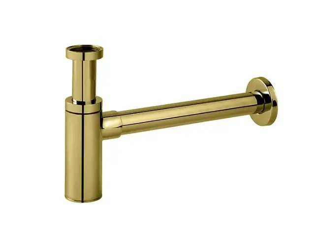 NOKEN ROUND Сифон в виде бутылки для раковины, браш. золото