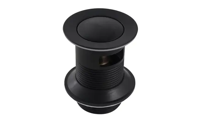 NOKEN Донный клапан (кнопка-клик) с переливом, черный