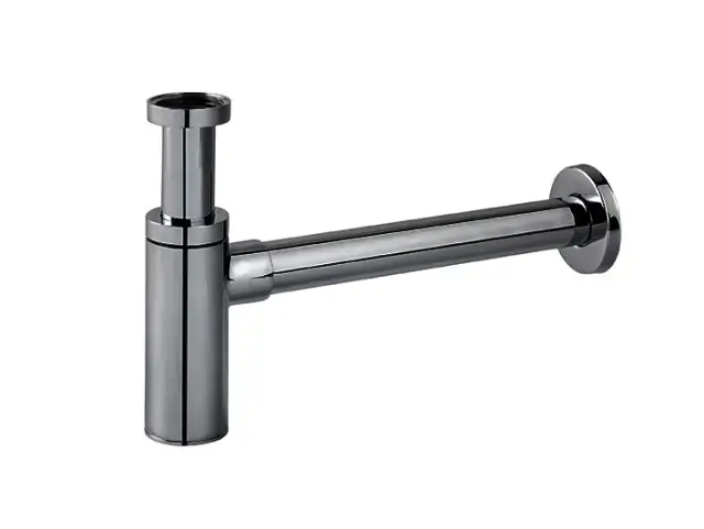 NOKEN ROUND Сифон в виде бутылки для раковины, браш. титан