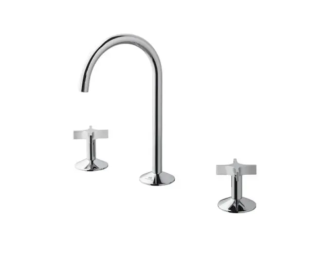 NOKEN LIGNAGE CROSS Смеситель для раковины на 3 отверстия, без ДК, 5 л/мин, xром