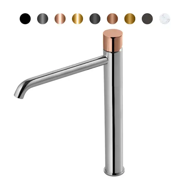 NOKEN ROUND CUSTOM Смеситель для раковины высокий H306 мм, 3/8”, 5 л/мин, без ДК, хром/colors.