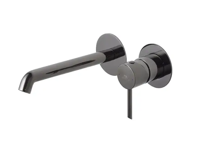 NOKEN ROUND Внешняя часть смесителя для раковины из стены, вылет 200 мм, титан