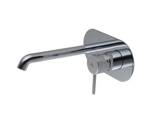 NOKEN ROUND Смеситель для раковины из стены, вынос 200 мм, 5 л/мин, хром