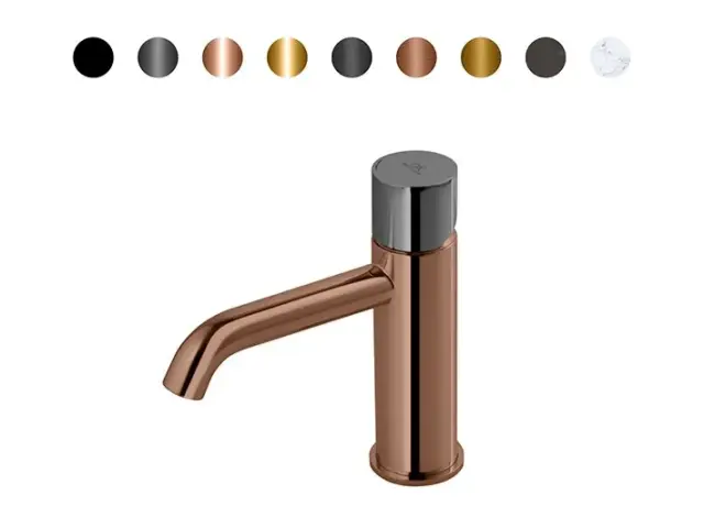 NOKEN ROUND CUSTOM Смеситель для раковины H160 мм, 3/8”, 5 л/мин, без ДК, медь/colors.