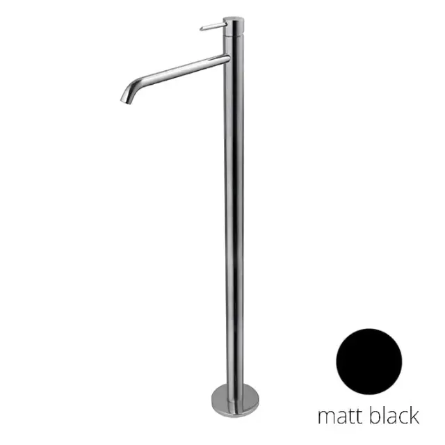 NOKEN ROUND Внешняя часть напольного смесителя для раковины, 5 л/мин, вылет 250 мм, черный матовый