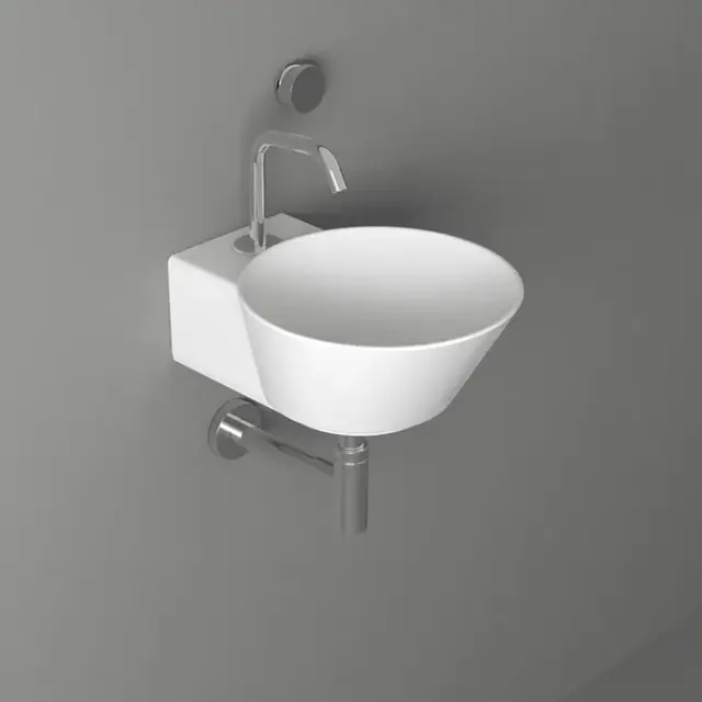 Simas Wave Раковина подвесная 33,5х43 см, без перелива, 1 отвер. под смеситель, цвет: белый глянц. WA05 bi*1