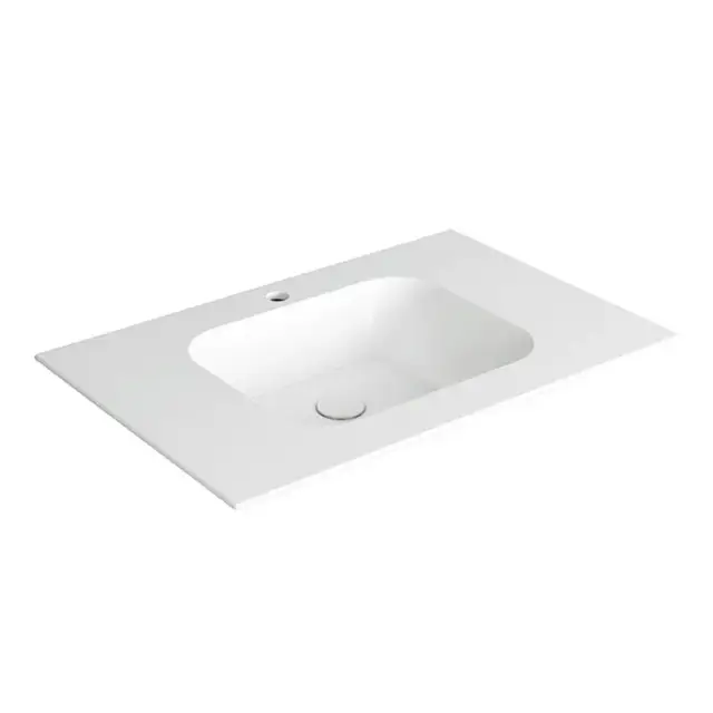 Simas Wave Раковина подвесная 80х51 см, без перелива, 1 отверстие под смеситель, цвет: белый глянц. WA80 bi*1