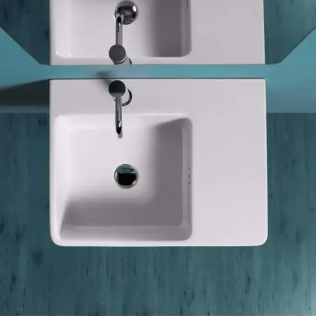 Simas Top e lavabi d'Arredo Раковина подвесная 60х45 см, 1 отверстие под смес., цвет: белый глянц. QU60S*1 bi