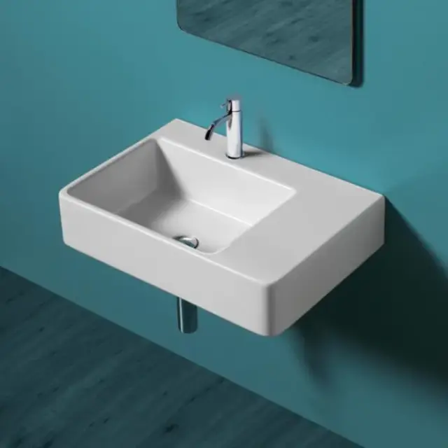 Simas Top e lavabi d'Arredo Раковина подвесная 65х45 см, 1 отверстие под смес., цвет: белый глянц. QU65S*1 bi