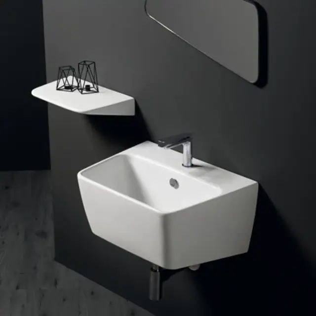 Simas Degrade Раковина подвесная 60х45 см, с переливом, 1 отвер. под смеситель, цвет: белый глянц. DE13bi*1