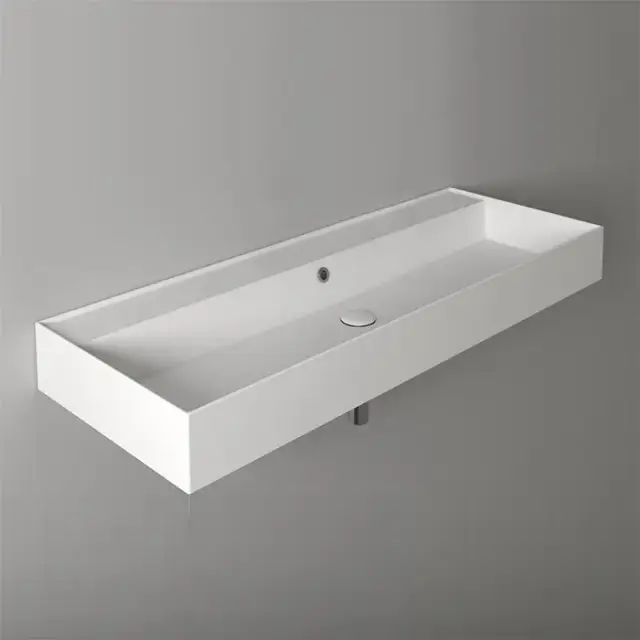 Simas Agile Раковина подвесная 121х46 см, без перелива, без отвер. под смеситель, цвет: белый глянц. AG121 bi*0*0 без отв/без перелива