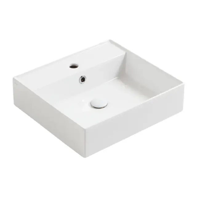 Simas Agile Раковина подвесная 51х46 см, с переливом, c 1 отверстием под смеситель, цвет: белый мат. AG51 bi matt*1