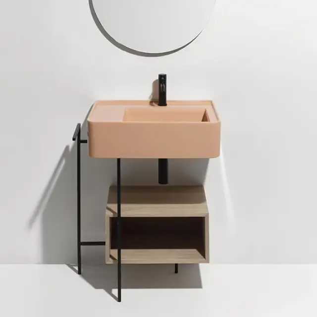 Simas Ratio Раковина чаша 65х46 см, без перелива, c 1 отверстием под смеситель, цвет: caramello RA65 CARAMELLO