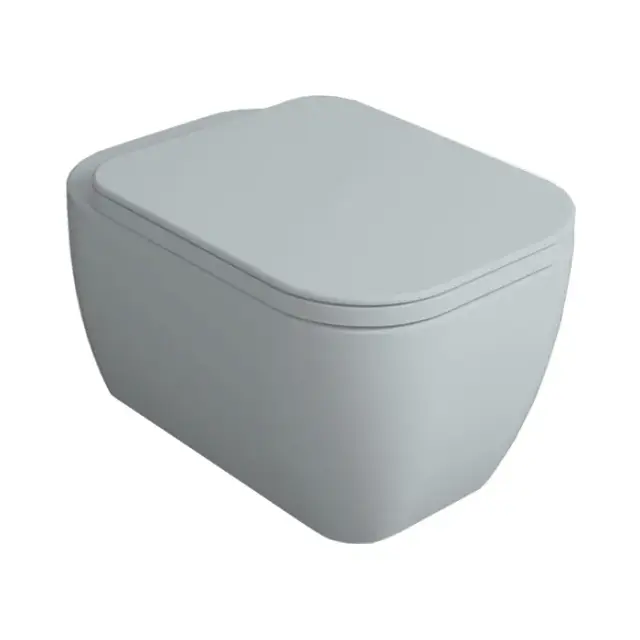 Simas Henges Унитаз подвесной 38х55 см, безободковый, без крышки-сидения. цвет: tela matt HE18 tela matt