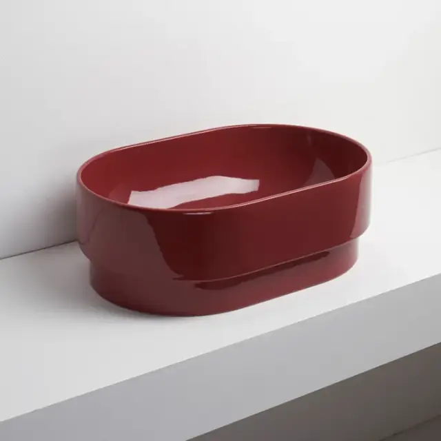 Simas Po-Mo Раковина чаша 56х37 см, без перелива. цвет: rubino PO02 RUBINO