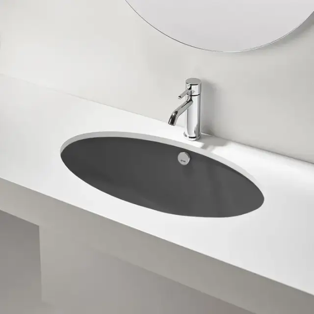 Simas Lft Spazio Раковина встраиваемая снизу 66х39 см, с переливом. цвет: antracite matt LFT74antacite matt