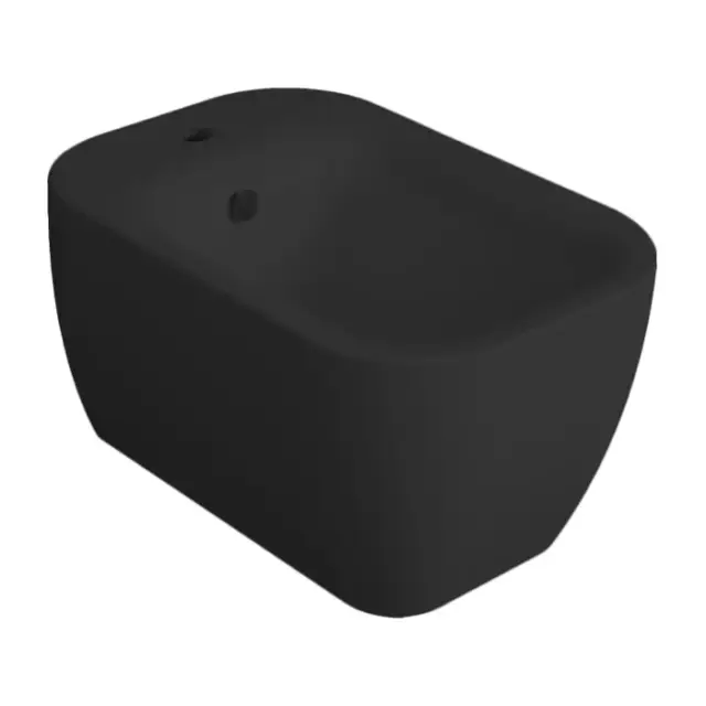 Simas Henges Биде подвесное 38х55 см, c 1 отверстием под смеситель и переливом. цвет: nero matt HE19 nero matt*1