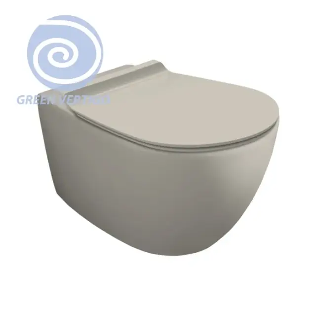 Simas Vignoni Унитаз подвесной 36,5х56 см, безободковый, без крышки-сидения. цвет: sabbia matt VI18VERT sabbia matt