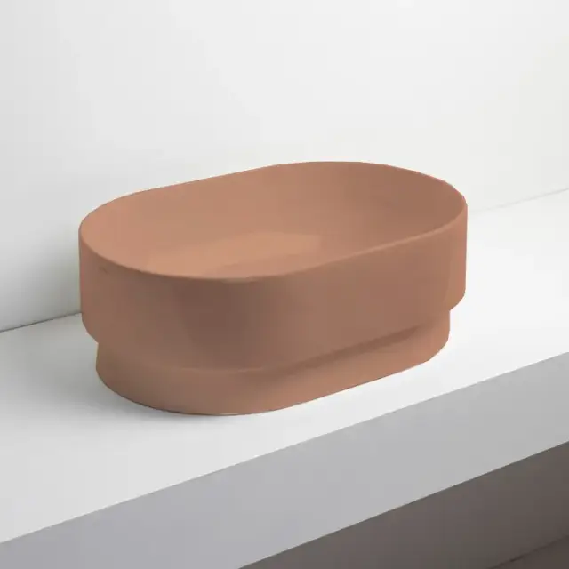 Simas Po-Mo Раковина чаша 56х37 см, без перелива. цвет: caramello PO02 CARAMELLO