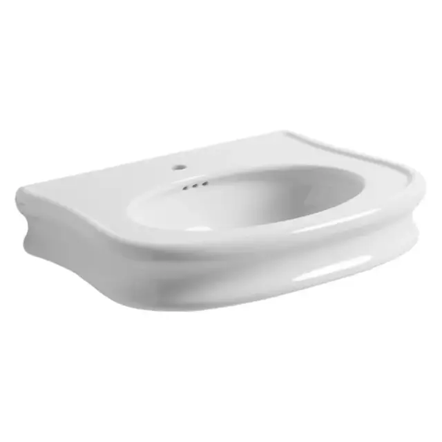 Simas Lante Раковина подвесная 86х54 см, с переливом, без отвер. под смеситель, цвет: белый глянц. LA11bi*0