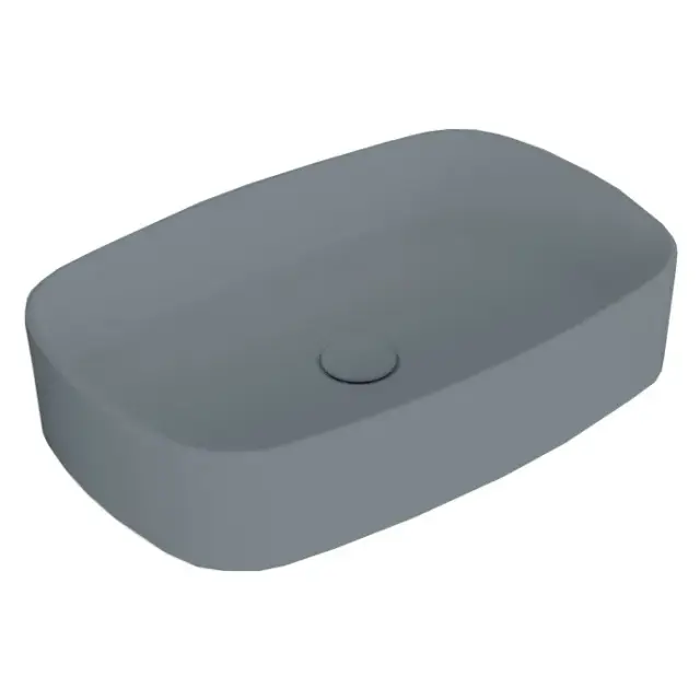 Simas Agile Раковина чаша 60х40 см, без перелива и отверстия под смеситель, цвет: cemento matt FO04 cemento matt