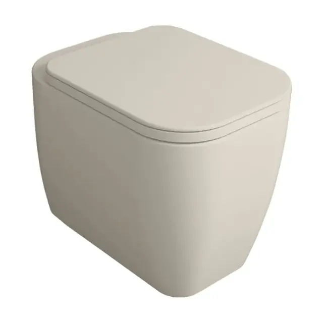 Simas Henges Унитаз напольный 38х55 см, безободковый, настенный/напольный слив, цвет: sabbia matt HE01 sabbia matt