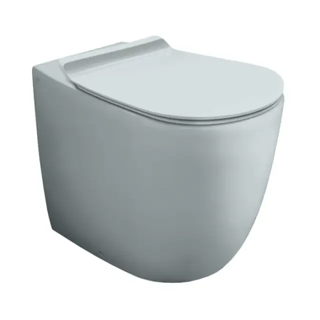 Simas Vignoni Унитаз приставной 36,5х56 см, безободковый, универсальный слив, цвет: tela matt VI01 tela matt