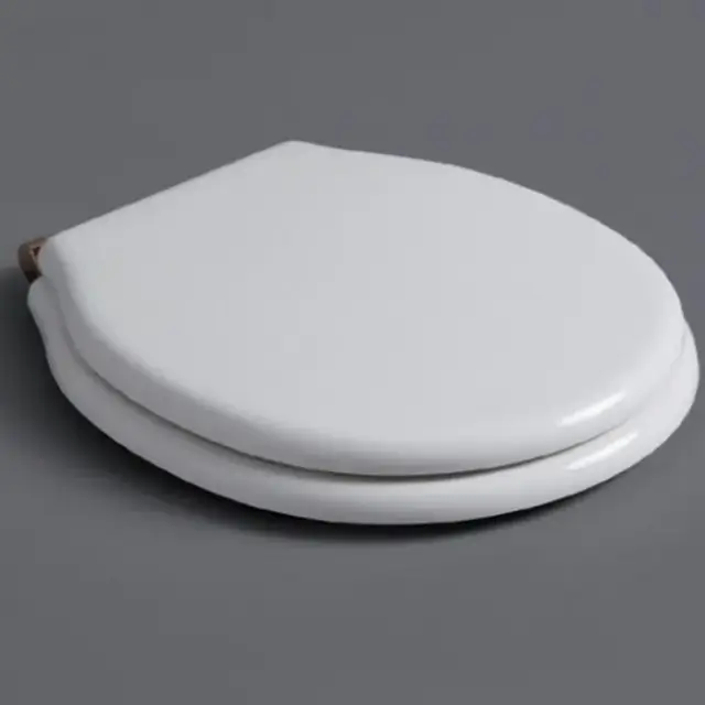 Simas Londra Крышка-сиденье для унитаза, без микролифта, крепление бронза, цвет: белый глянцевый LO003 bi/br