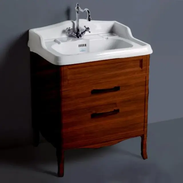 Simas Arcade Тумба под раковину AR834, напольная 73х54х80,5h см, 2 ящика, цвет: noce ARM1 noce/cr