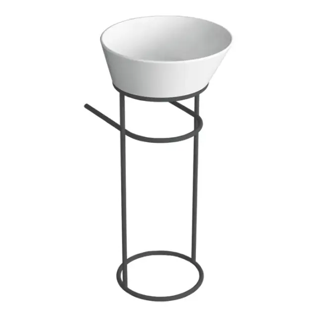 Simas Wave Консоль под раковину WA01 напольная 30х40х75h см, округлая, цвет: nero matt WASA01 nero matt