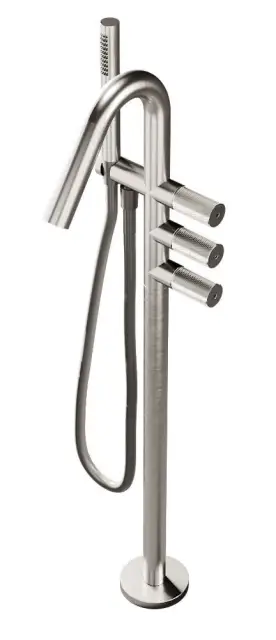 Treemme 22MM Смеситель для ванны напольный, цвет: нержавеющая сталь 6084IS